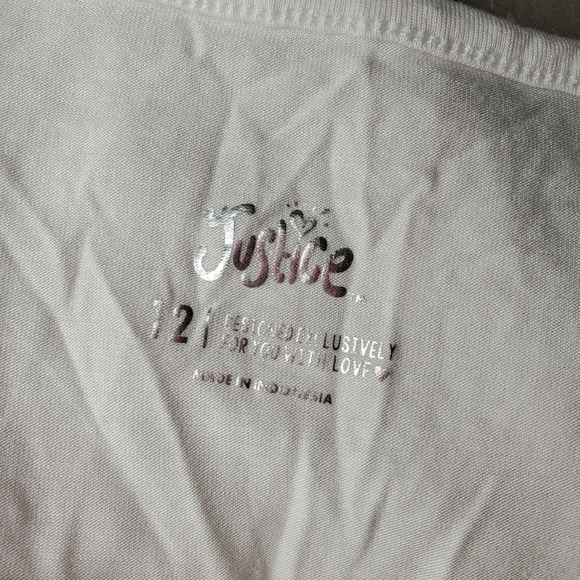 Justice Girls Christmas Holiday Unicorn Long Sleeve Tee Shirt Size 12 EUC - Picture 5 of 12